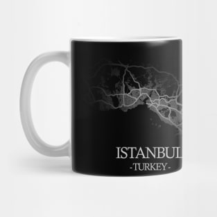 Istanbul City Map - Turkey Cartography Mug